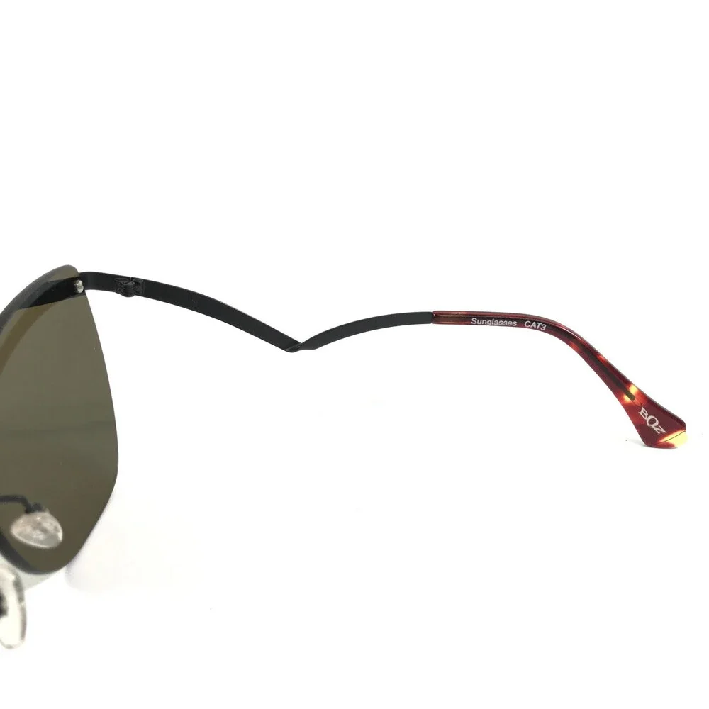 BOZ Sunglasses DIANA 7013 Brushed Silver Frames w/ Dark Purple Mask Shield Lens